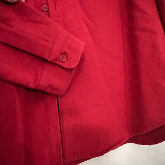 J.Crew NY Heavy Weight Cotton Flannel, Solid Red XL - Slim, men’s shirt. - Picture 6 of 16